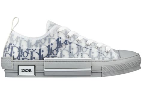 dior low white navy oblique